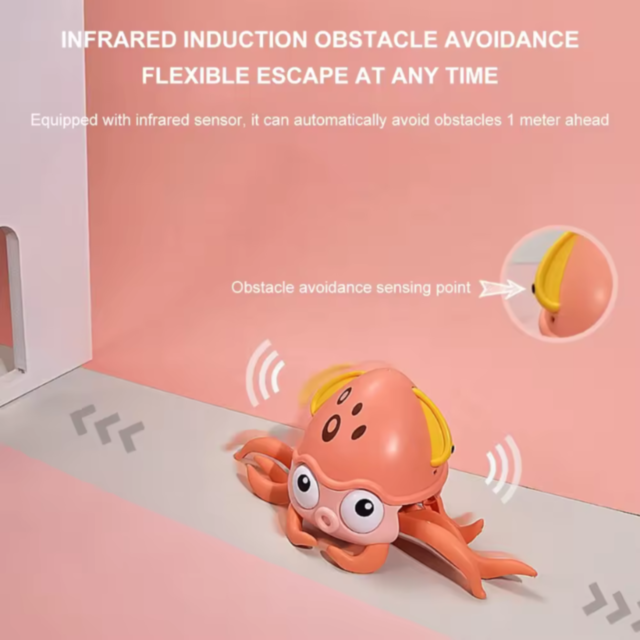 Caracatița Interactivă cu Lumini și Mișcare (culoare aleatorie)