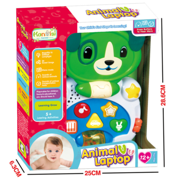 Laptop Interactiv pentru Copii cu Sunete de Animale și Activități Educative