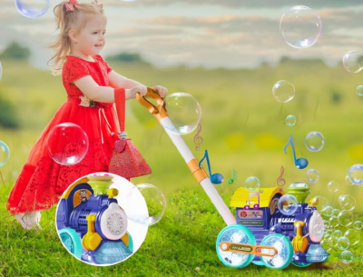 Locomotivă cu Bule și Lumini pentru Copii – Distracție Interactivă (culoare aleatorie) | image