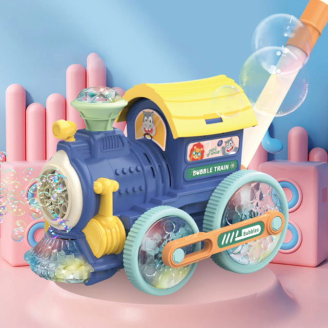Locomotivă cu Bule și Lumini pentru Copii – Distracție Interactivă (culoare aleatorie)