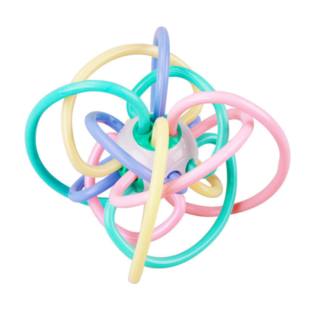 Mingea Senzorială Manhattan – Jucărie de Dentiție și Stimulare Timpurie