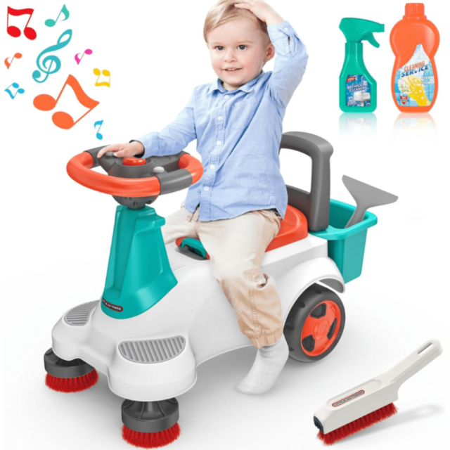 Mașinuță Ride-On de Curățenie cu Accesorii Interactive