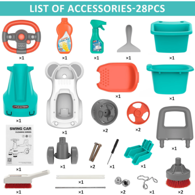 Mașinuță Ride-On de Curățenie cu Accesorii Interactive