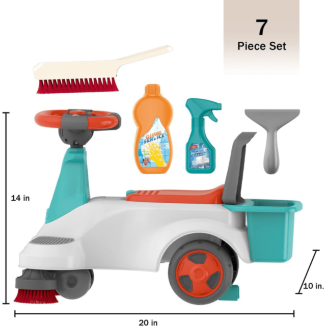 Mașinuță Ride-On de Curățenie cu Accesorii Interactive