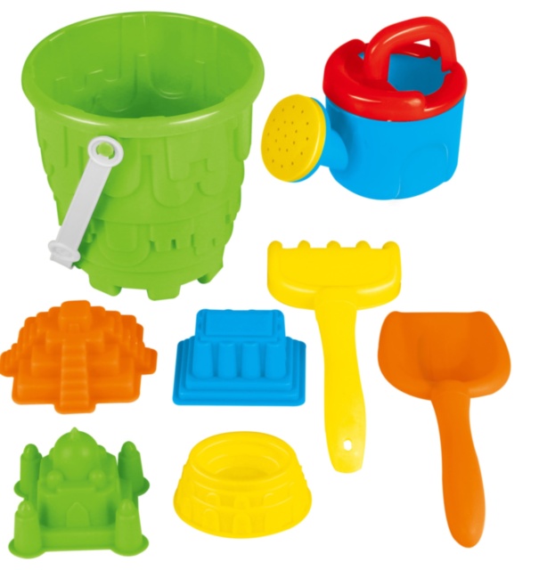 Găletușă cu 7 Accesorii de Nisip, 20cm