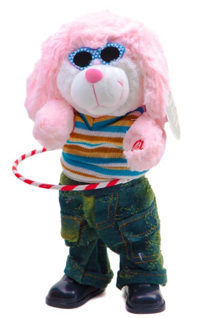 Cățelușul de pluș care cântă și învârte un Hula Hoop 38cm | image