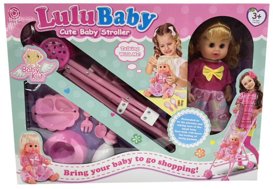 Кукла на Горшке, 6 Реалистичных Звука, Коляска