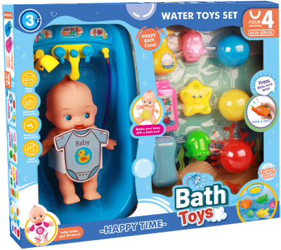 Bebeluș cu Cadă și Jucării de Baie | image