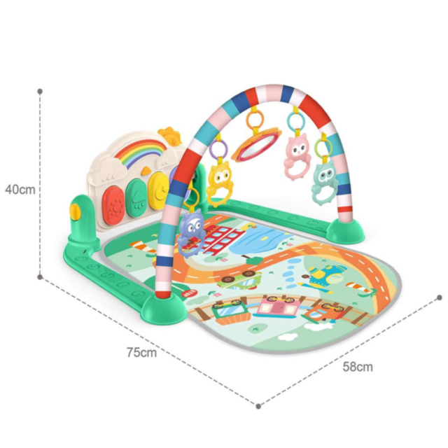 Covoraș cu pian și arcade colorate pentru bebeluși