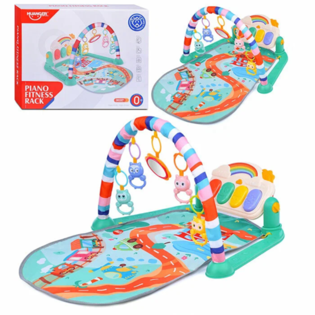 Covoraș cu pian și arcade colorate pentru bebeluși