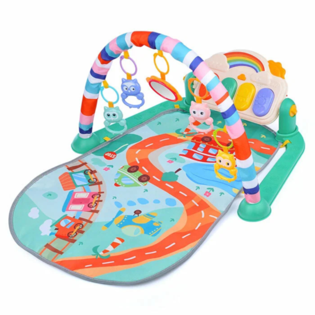 Covoraș cu pian și arcade colorate pentru bebeluși
