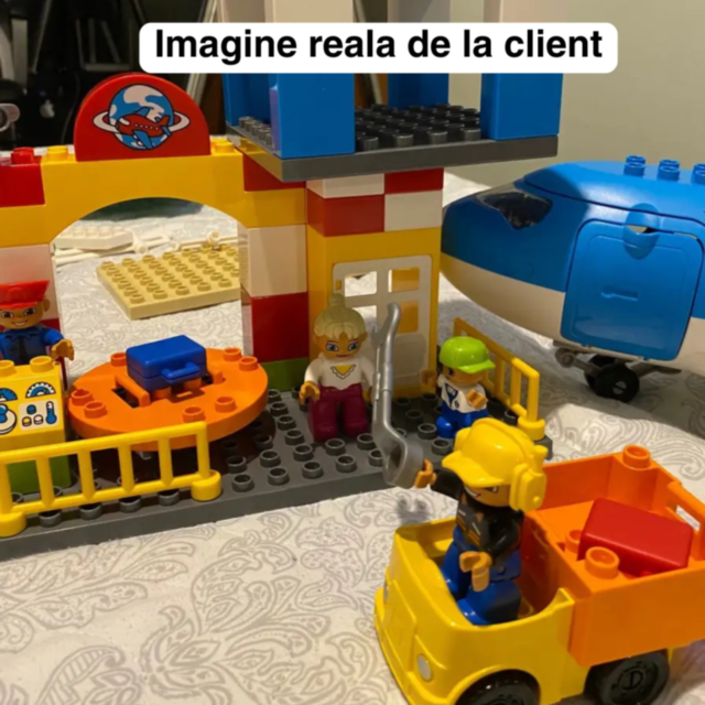 Set de Construcție Avion și Aeroport cu Mini-Figurine pentru Joacă Creativă