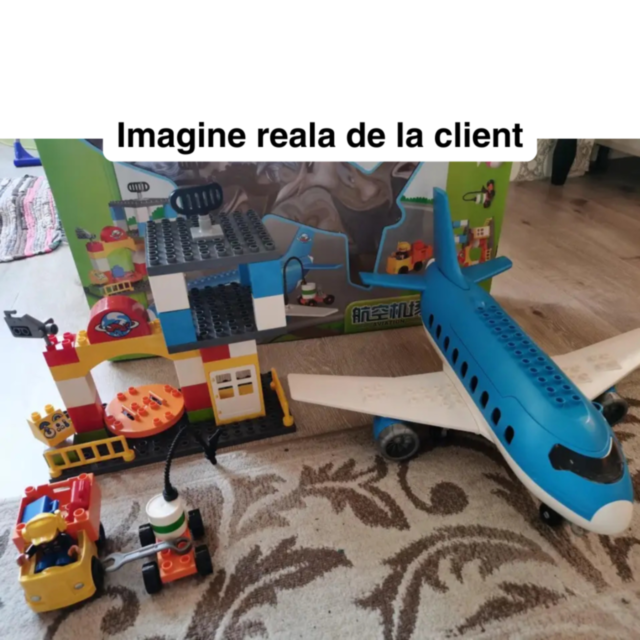 Set de Construcție Avion și Aeroport cu Mini-Figurine pentru Joacă Creativă