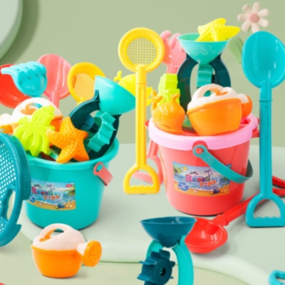 Set Mare de Plajă cu Găletușă, Roată de Apă și Forme Marine (culoare aleatorie) | image