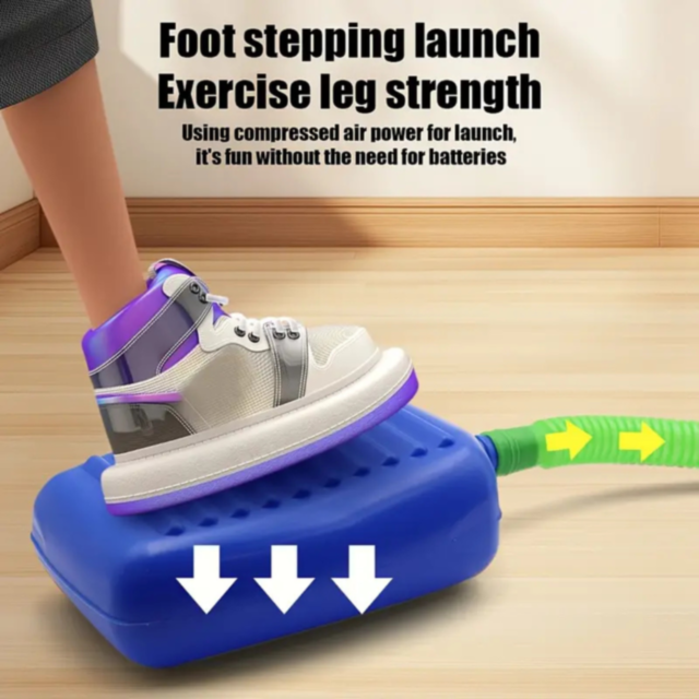 Lansator de Rachete din Spumă cu Pedală – Distracție în Aer Liber pentru Copii 