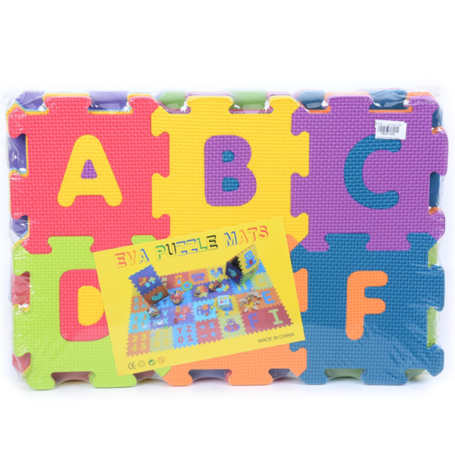 Covoraș Puzzle din Burete cu Litere, 36 piese