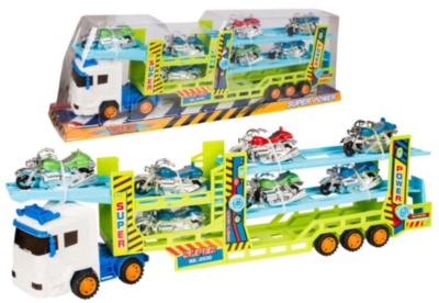 Mega Camion cu Trailer și 7 Motociclete, 64cm | image