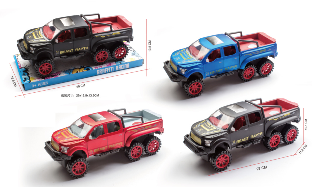 Jeep Inerțial cu 6 Roți, 27cm