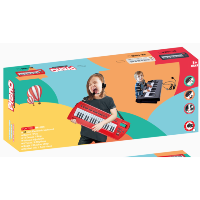 Pian Electronic cu Microfon și USB - 37 de Clape