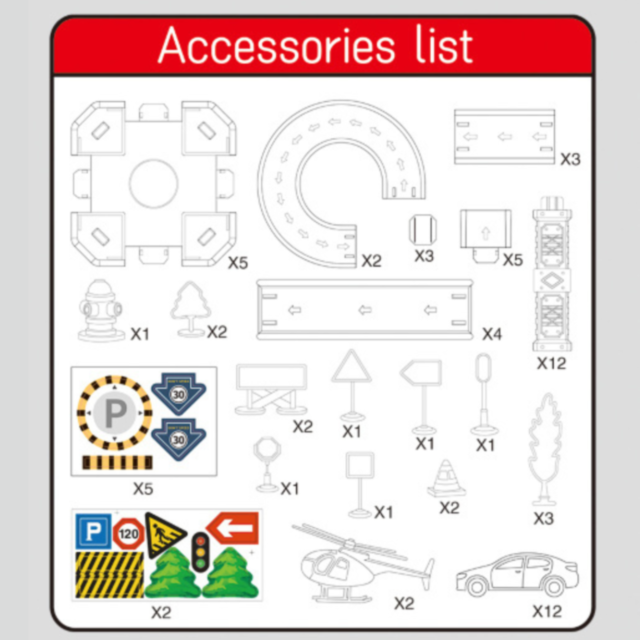 Parcare Multietajată City Garage cu Piste și 12 Mașinuțe, Set de 73 Piese