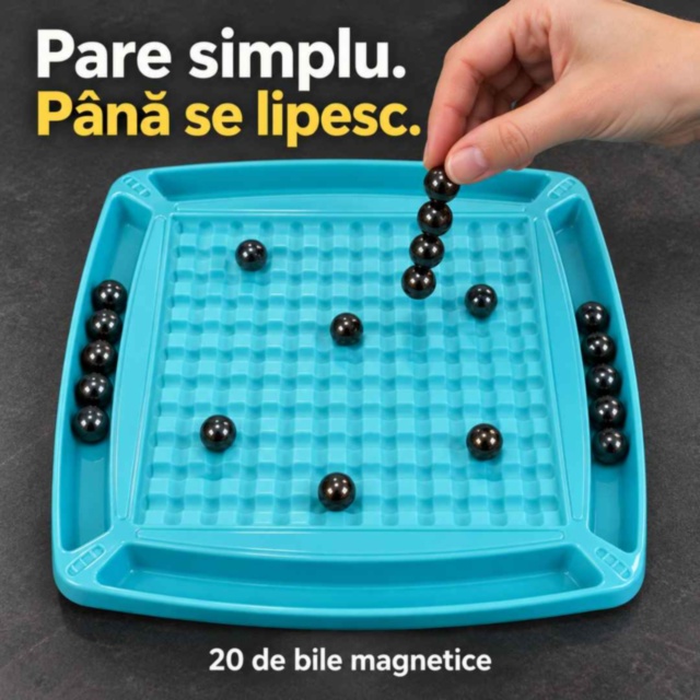 Joc de strategie cu 20 de bile magnetice