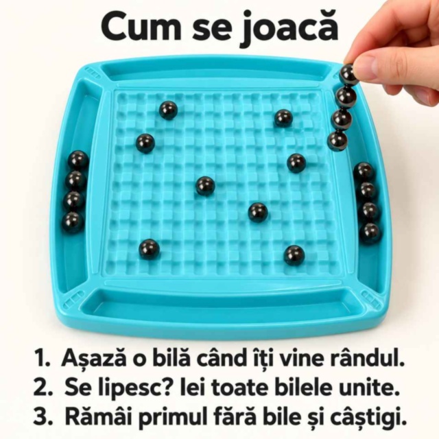 Joc de strategie cu 20 de bile magnetice