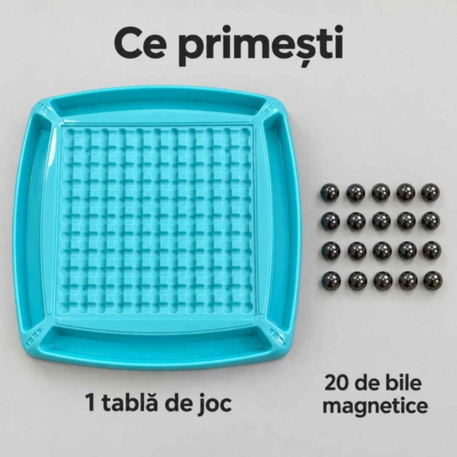 Joc de strategie cu 20 de bile magnetice