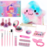 Set Machiaj Copii cu Geantă Puf Colorată