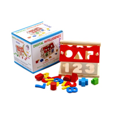 Căsuța de Lemn cu Stivuitor de Cifre și Forme Geometrice | image