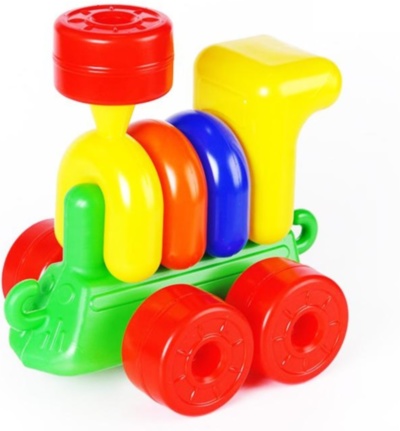 Tren din Figuri Multicolore de Asamblat | image