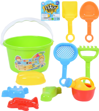 Găletușă cu 9 Accesorii de Nisip, 19cm | image