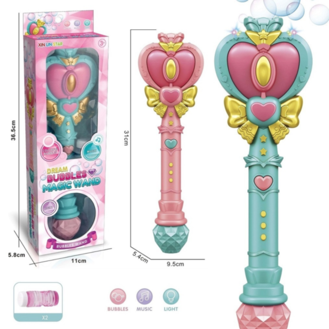 Baghetă magică cu bule și lumini