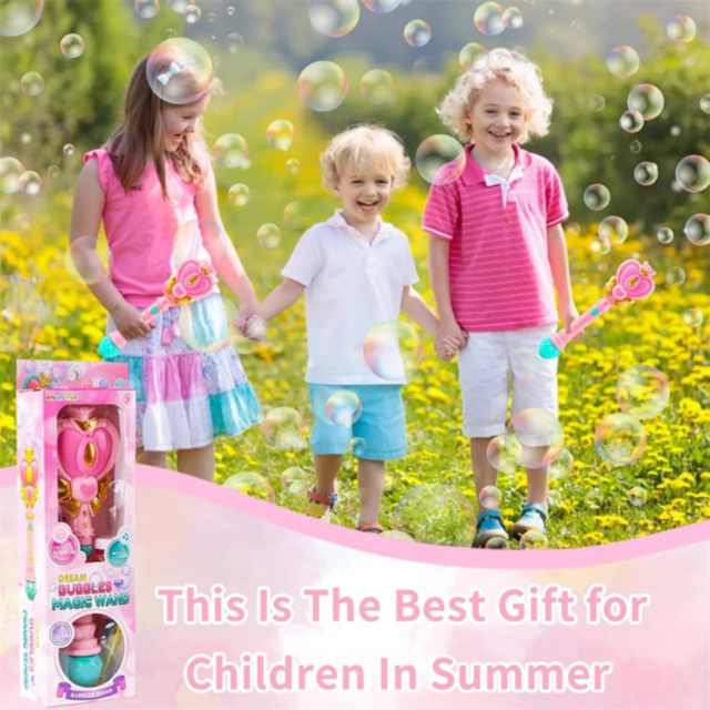 Baghetă magică cu bule și lumini