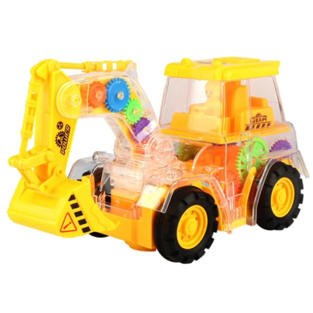 Excavator Mecanic Transparent cu Efecte Luminoase și Sunete