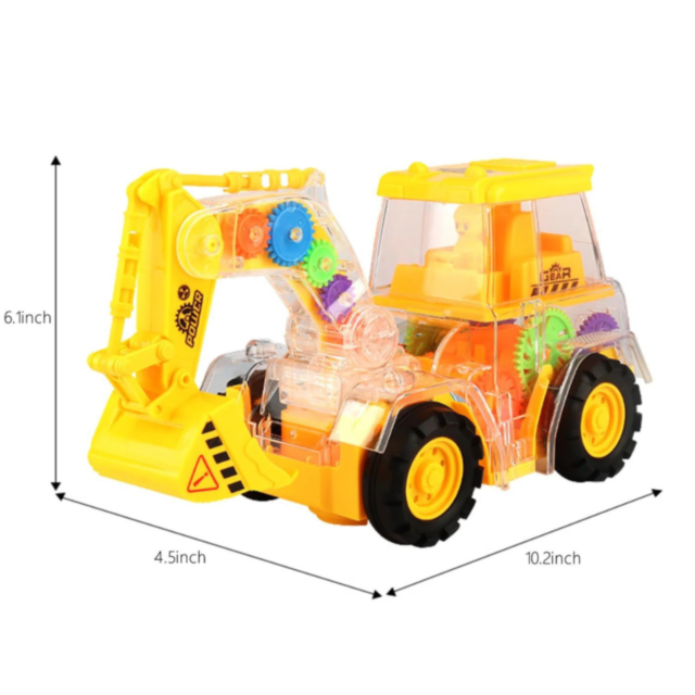Excavator Mecanic Transparent cu Efecte Luminoase și Sunete