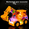 Excavator Mecanic Transparent cu Efecte Luminoase și Sunete