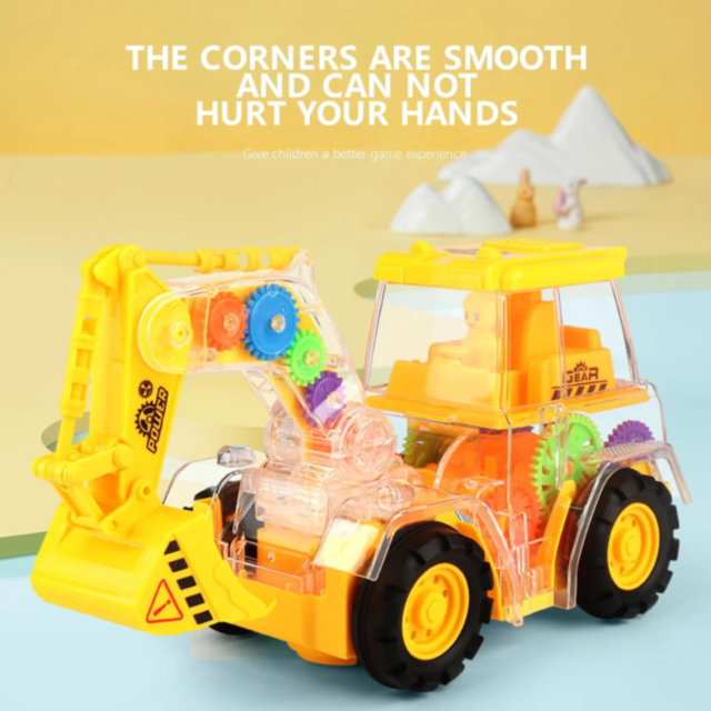 Excavator Mecanic Transparent cu Efecte Luminoase și Sunete