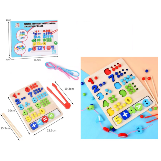 Set educativ lemn - Numere și culori