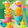 Set de Plajă cu Găletușă Texturată, Rotiță de Apă și Ustensile Colorate (culoare aleatorie)
