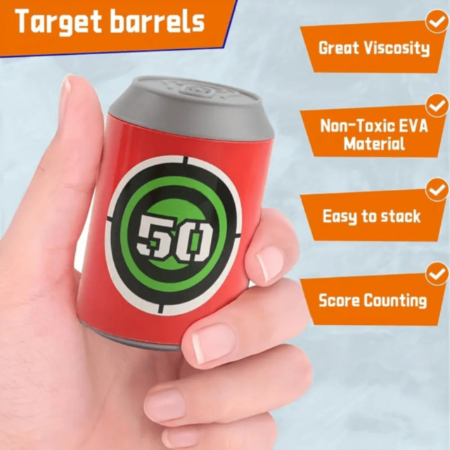 Set Tir cu Arcul și Ținte – Lansator cu Bile Moi Colorate (culoare aleatorie)