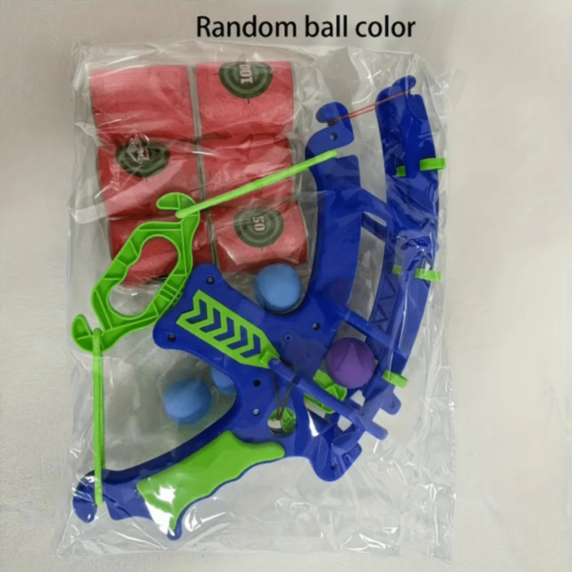 Set Tir cu Arcul și Ținte – Lansator cu Bile Moi Colorate (culoare aleatorie)