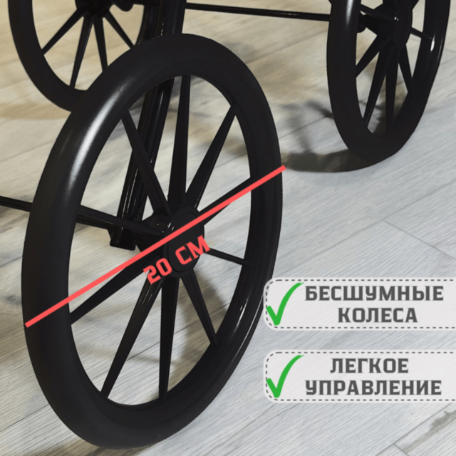 Cărucior Păpuși Roz Cu Roți Mari Silențioase