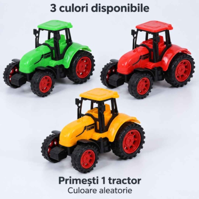 Tractor de jucărie cu inerție pentru mici fermieri