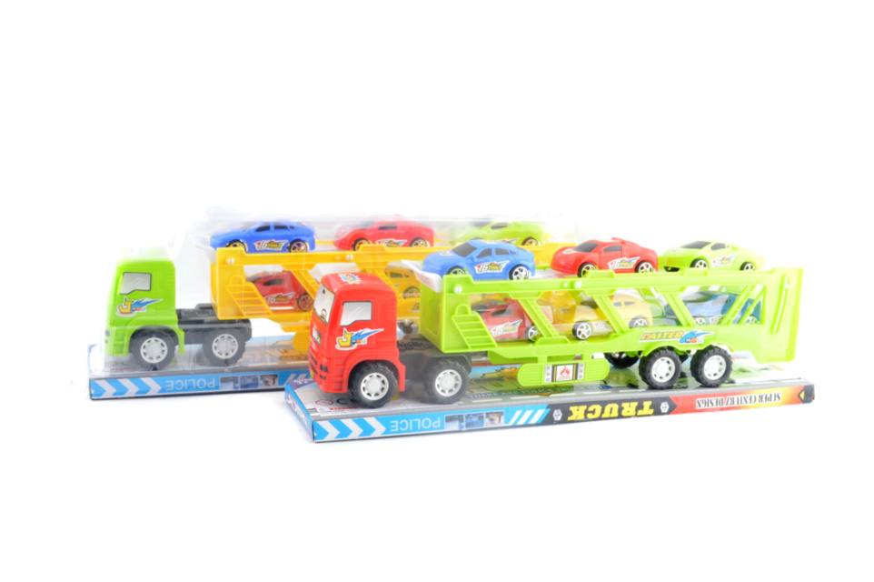 Camion cu Trailer și 6 Mașinuțe, 45cm 