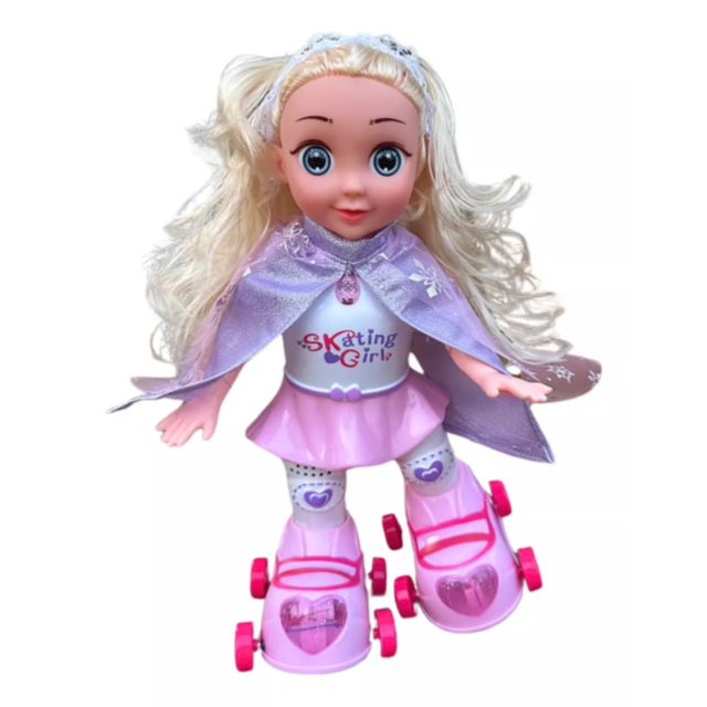 Păpușa Pe Role cu Lumină și Muzică – Skating Girl
