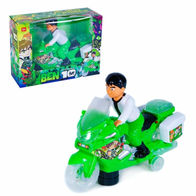 Motocicleta Ben10, ocolește obstacole, emite lumini și sunete