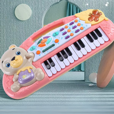 Pian Educațional cu Ursuleț și Funcție de Înregistrare pentru Copii | image