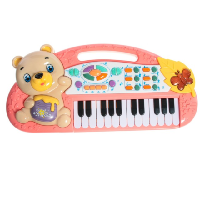 Pian Educațional cu Ursuleț și Funcție de Înregistrare pentru Copii