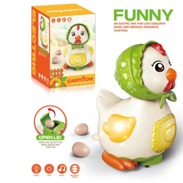 Găinușă Electrică cu Funcție de Pus Ouă, Muzică și Lumini