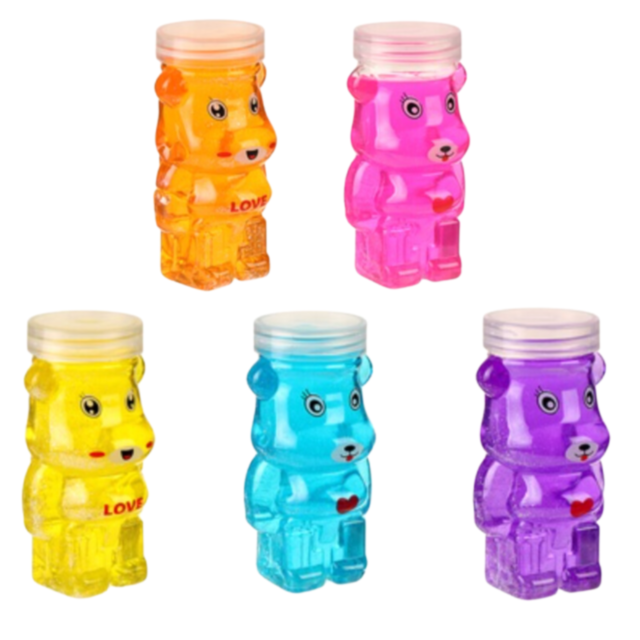 12 buc. Slime cu Cristale în Formă de Ursuleț 